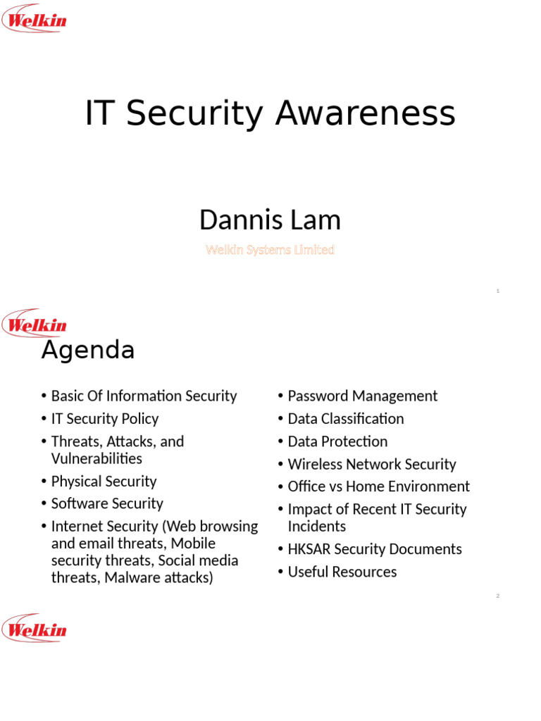 IT Security Awareness Training Guide | PDF | Information Security ...