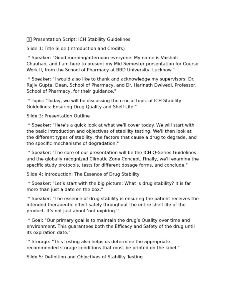 ICH Stability Guidelines Overview | PDF | Shelf Life | Pharmaceutical ...