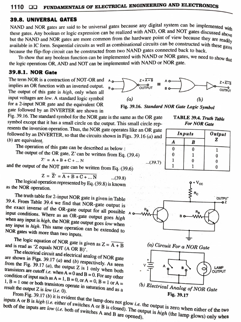 Universal NAND and NOR Gates Explained | PDF | Logic Gate | Boolean Algebra