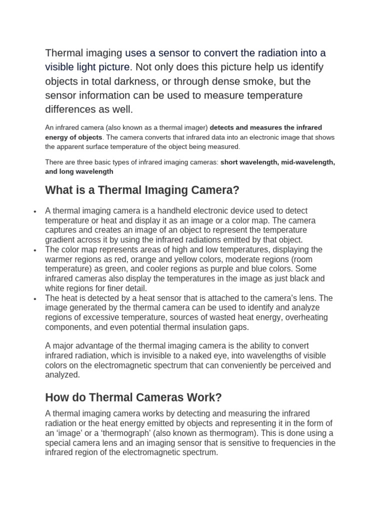 Thermal imaging | PDF | Thermography | Infrared
