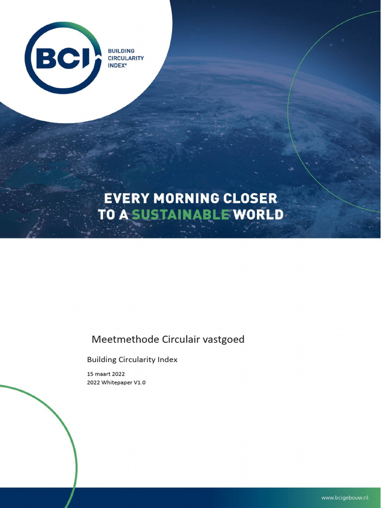 2022 Whitepaper Building Circularity Index V1.0 | PDF