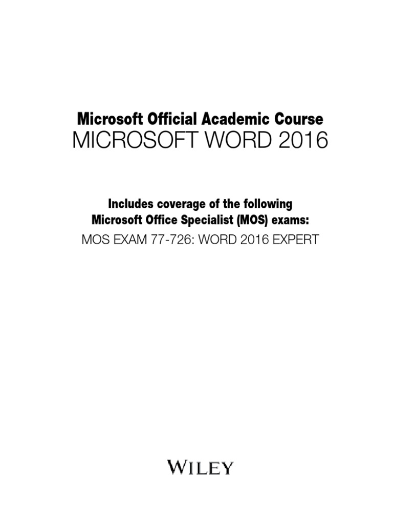 Microsoft Word 2016 Courseware Guide | PDF | Markup Language | Spelling