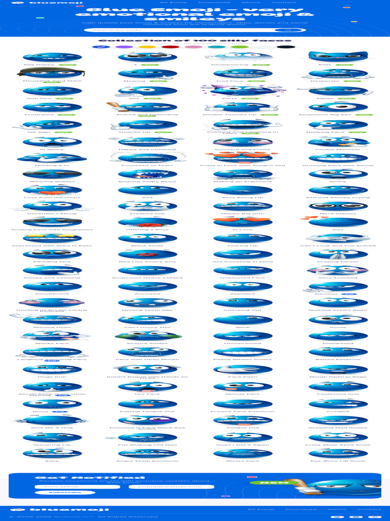 100 Silly Faces Emoji Collection | PDF