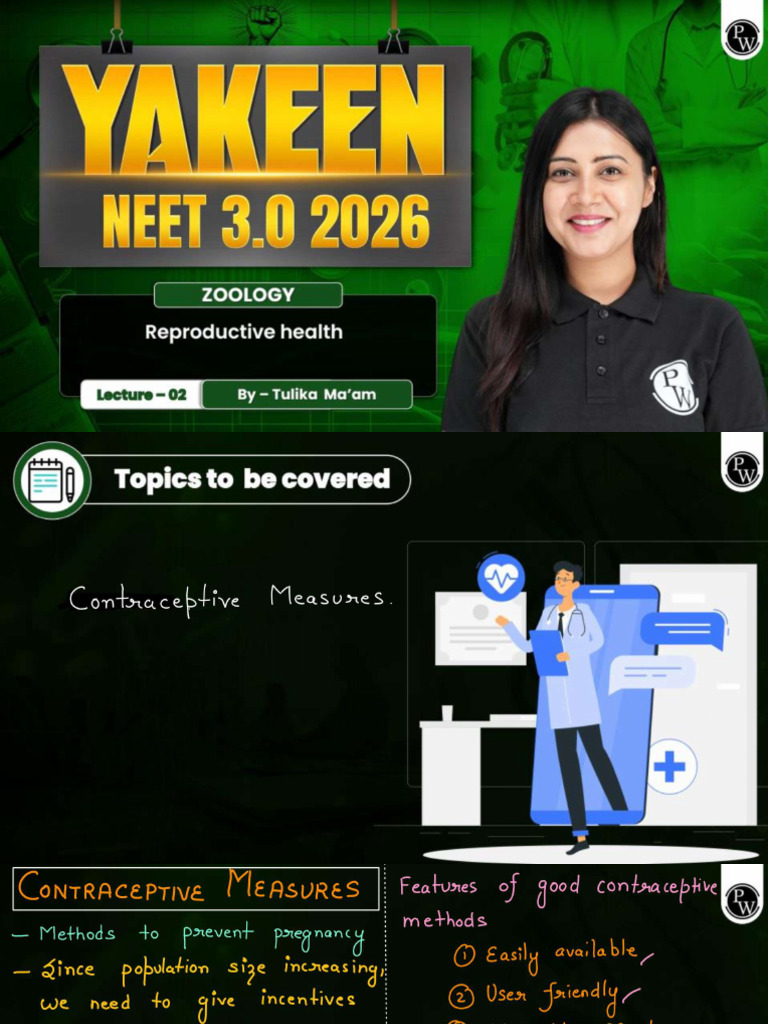 Reproductive Health 02 Class Notes PDF | PDF