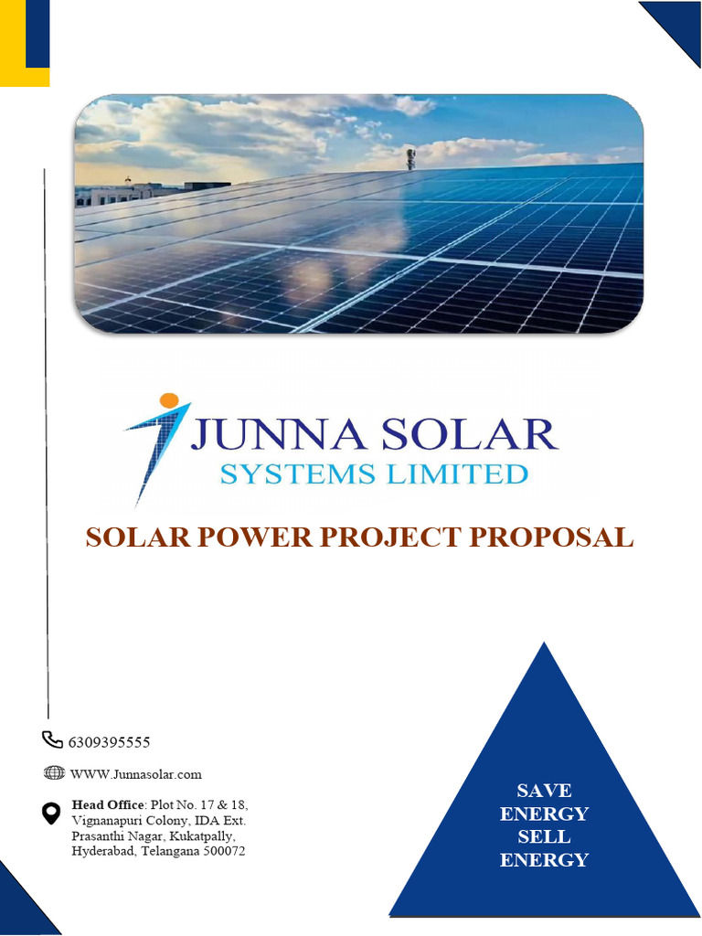 Solar Power Plant Proposal for T. Ramireddy | PDF | Solar Power ...