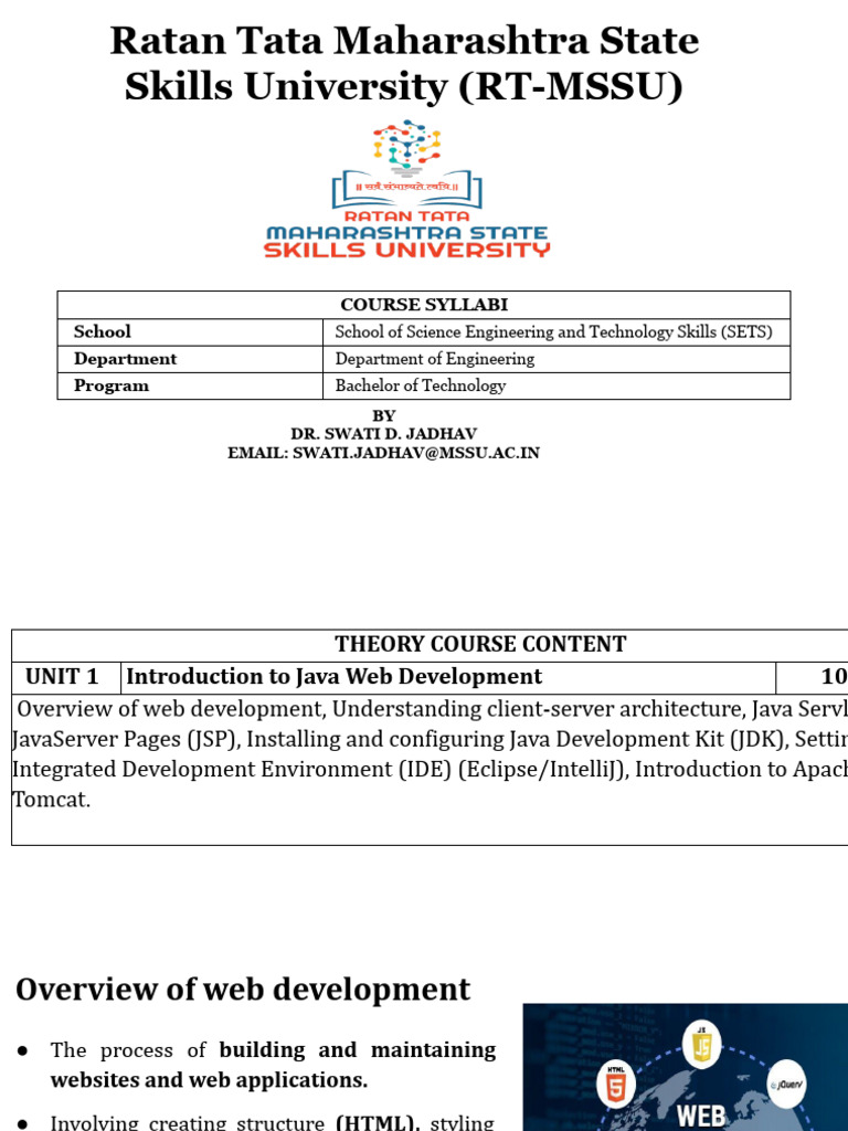 UNIT 1-Introduction to Java Web Development | PDF | Web Development ...