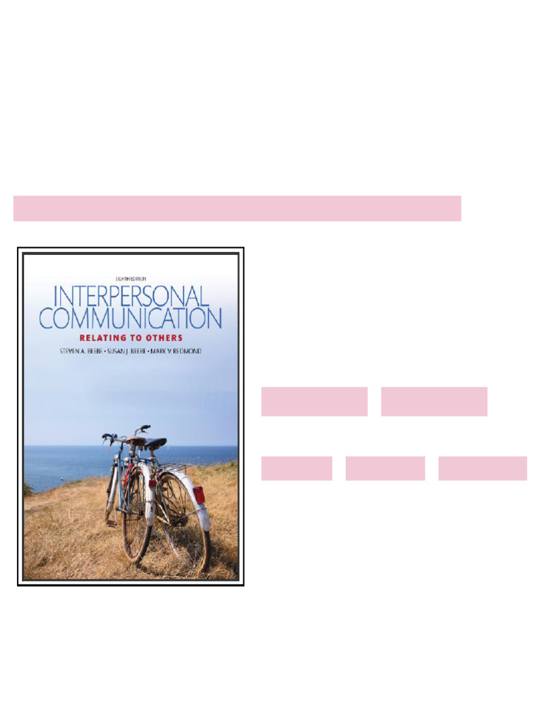 (Test Bank) Interpersonal Communication Relating to Others 8th Edition ...