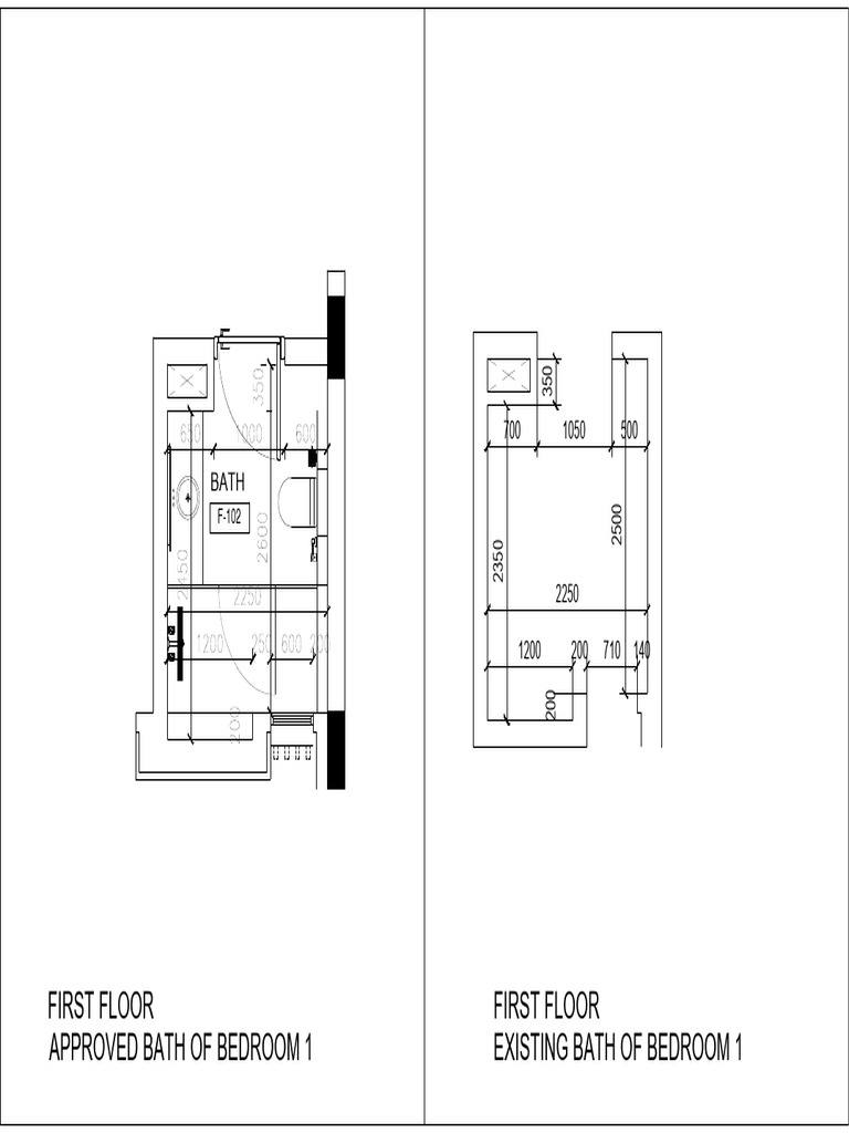Bedroom 1 Bath Layout Plans | PDF