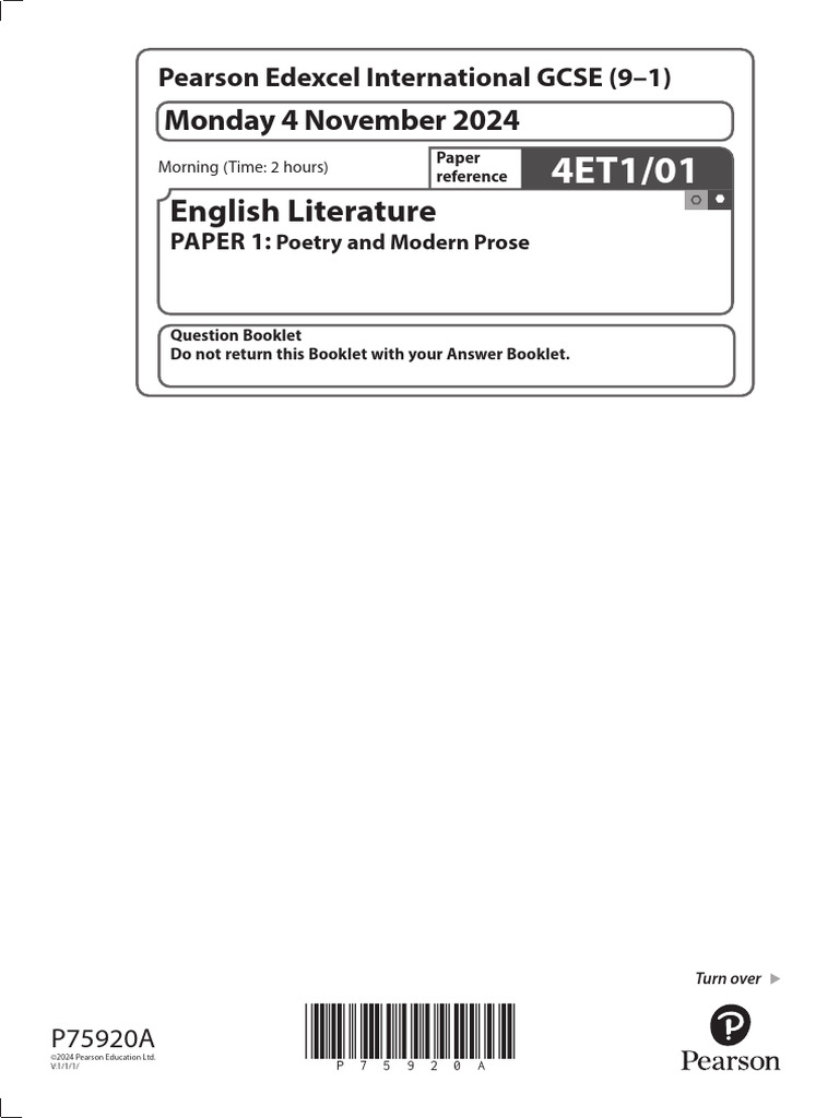 Edexcel GCSE English Literature Exam Paper | PDF