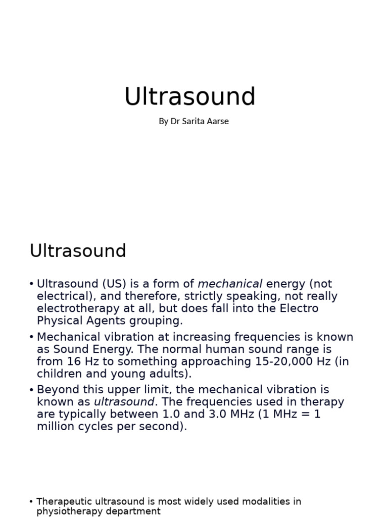 Understanding Therapeutic Ultrasound | PDF | Ultrasound | Sound