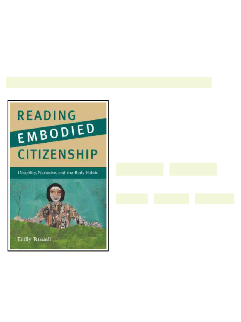 (Ebook) Reading Embodied Citizenship by Emily Russell ISBN ...