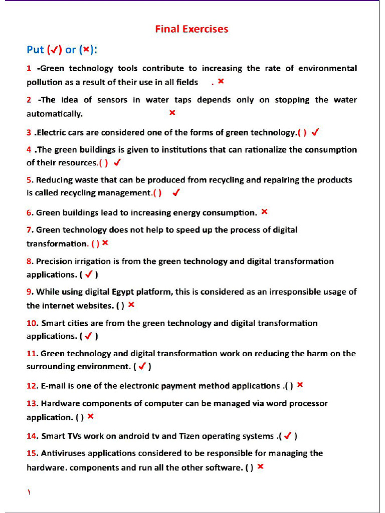 Prep1 Ict 1st term Revision | PDF