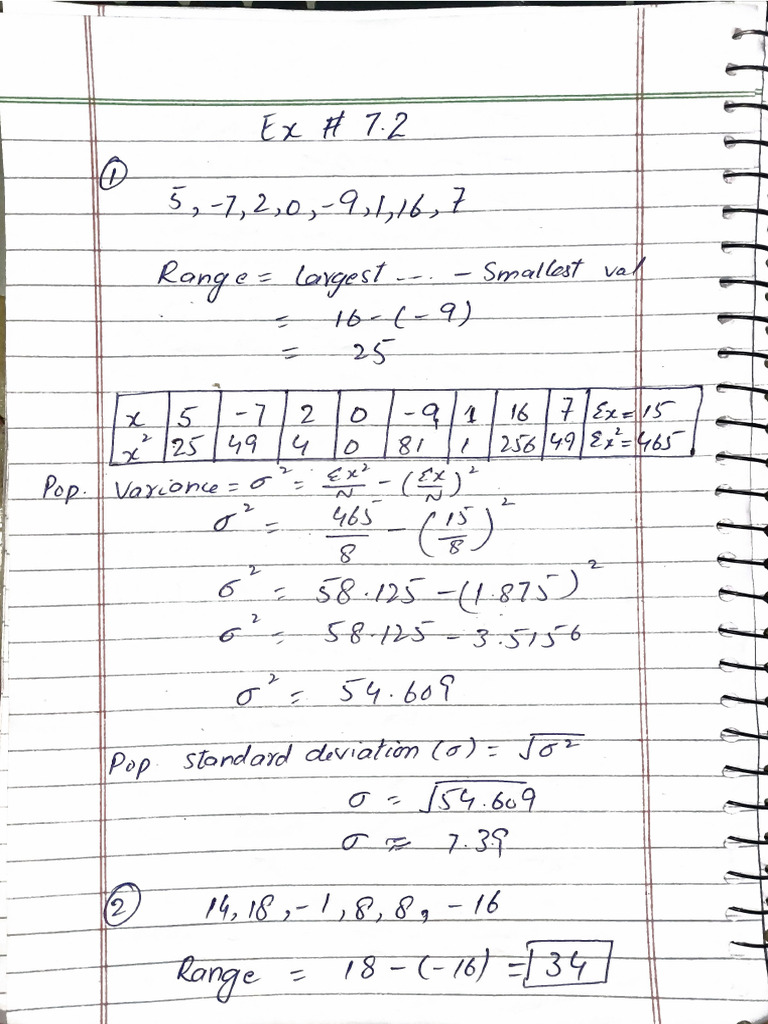Ex 7.2 | PDF