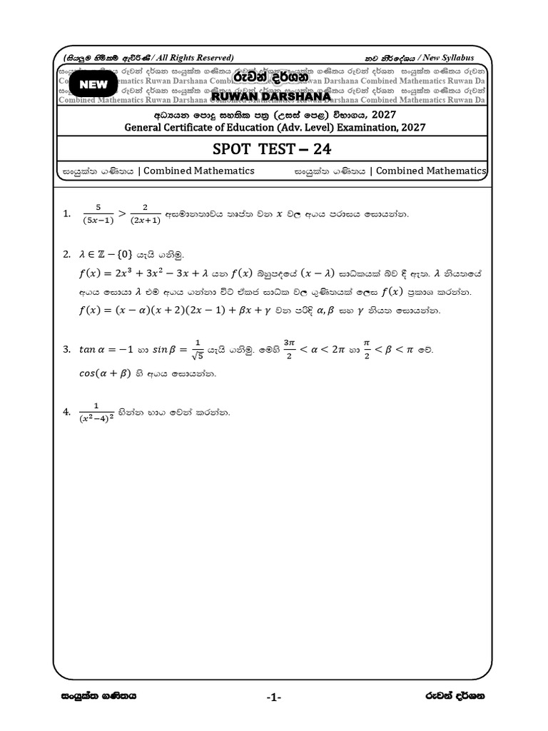 Spot Test 24 | PDF