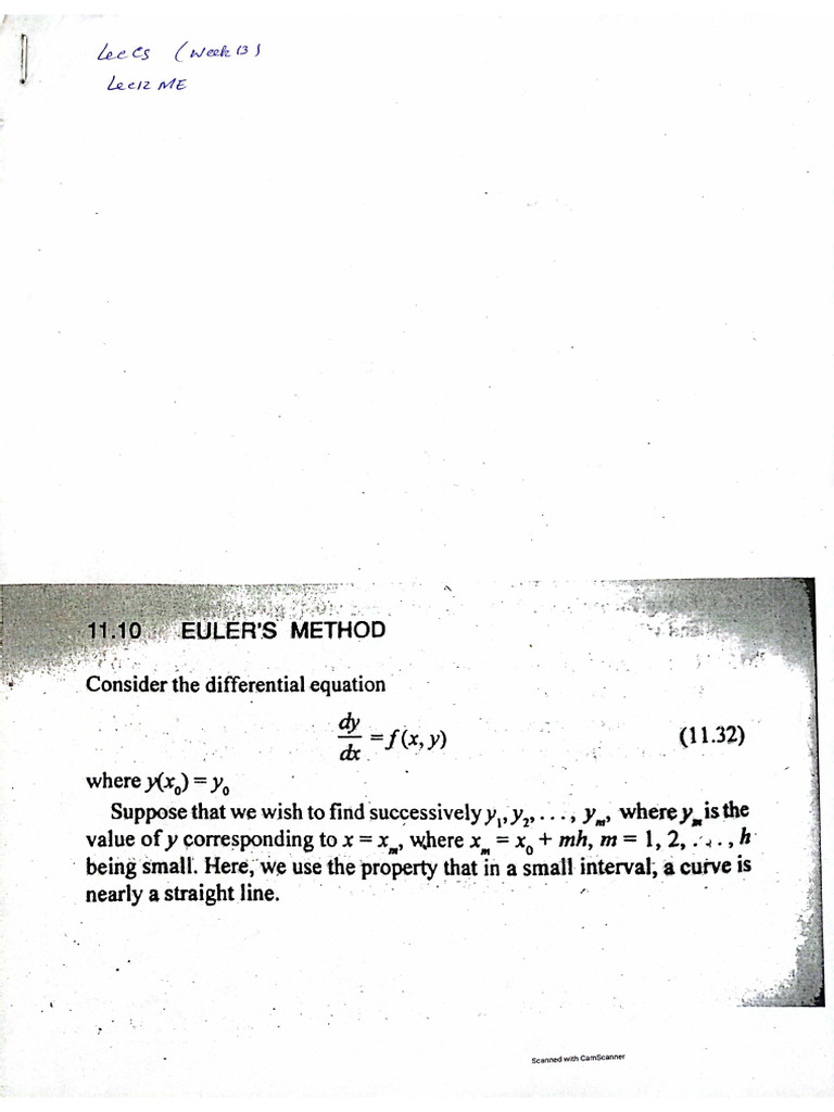 Eulers Iteration Method | PDF