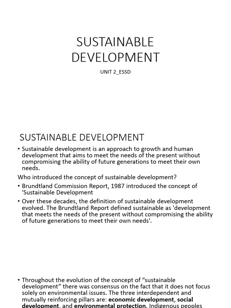 ESSD_UNIT2 | PDF | Green Growth | Sustainability