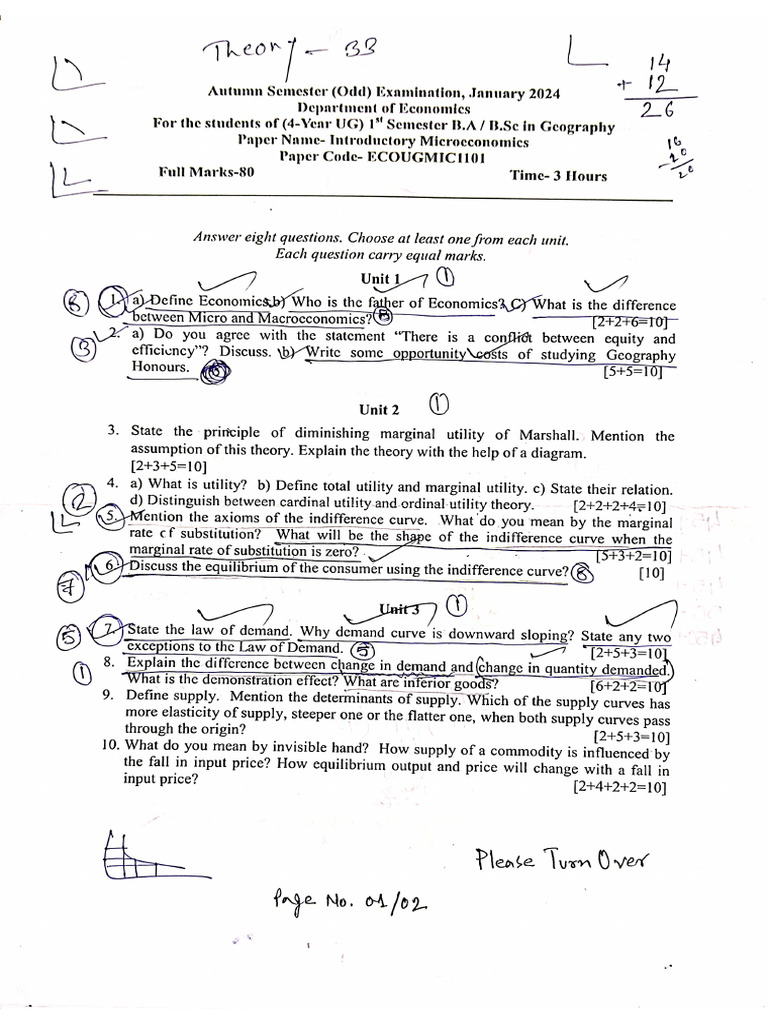 1st Semester QS Paper | PDF