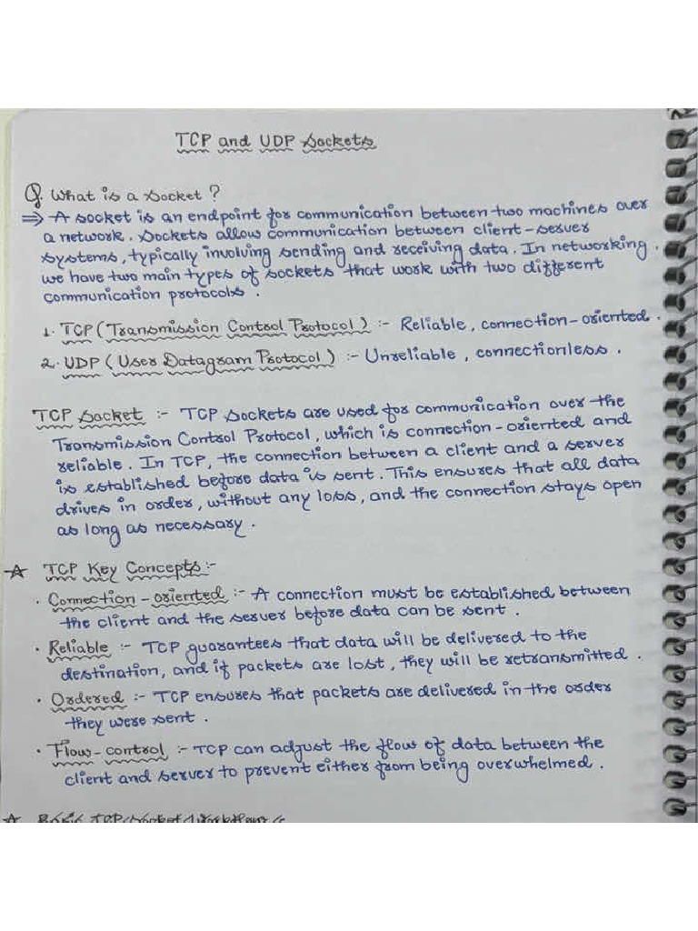 TCP and UDP Socket Programming ? | PDF