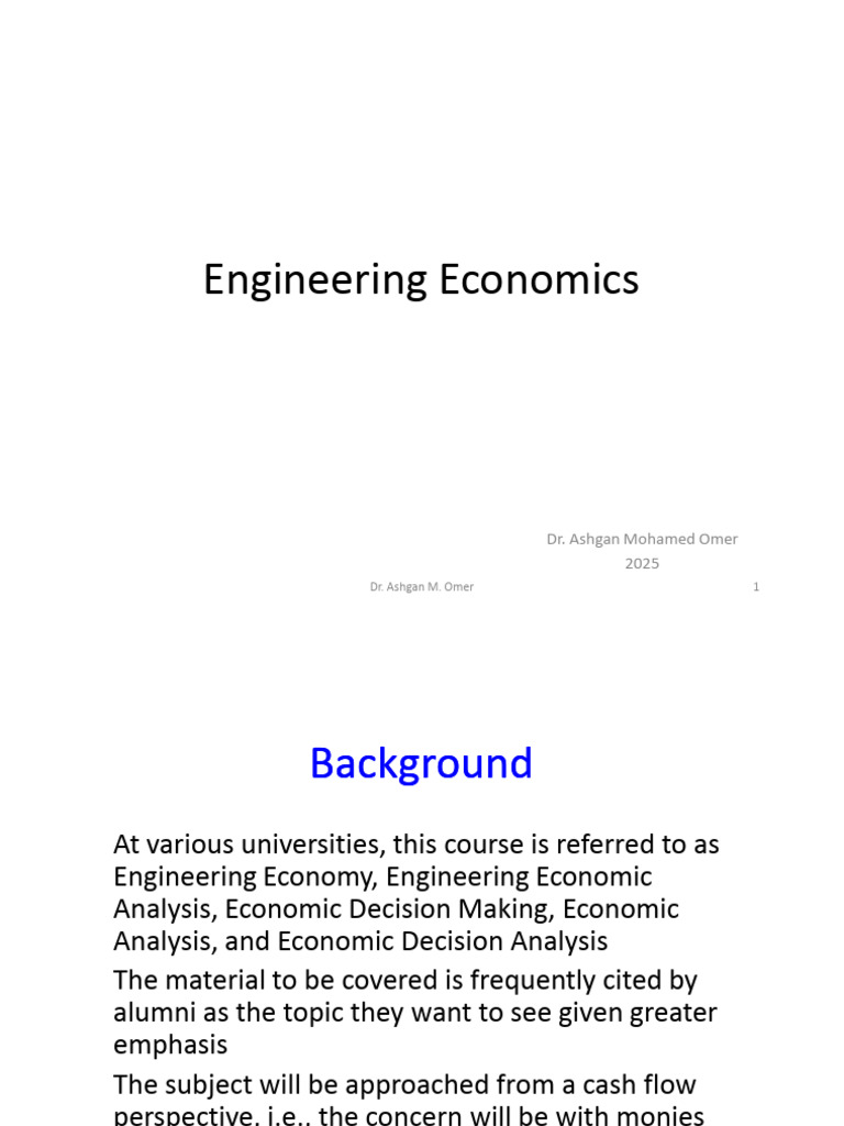 EngEco1 | PDF | Net Present Value | Economies