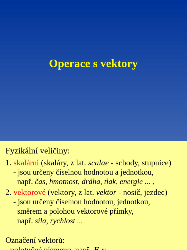 07 - Operace S Vektory | PDF