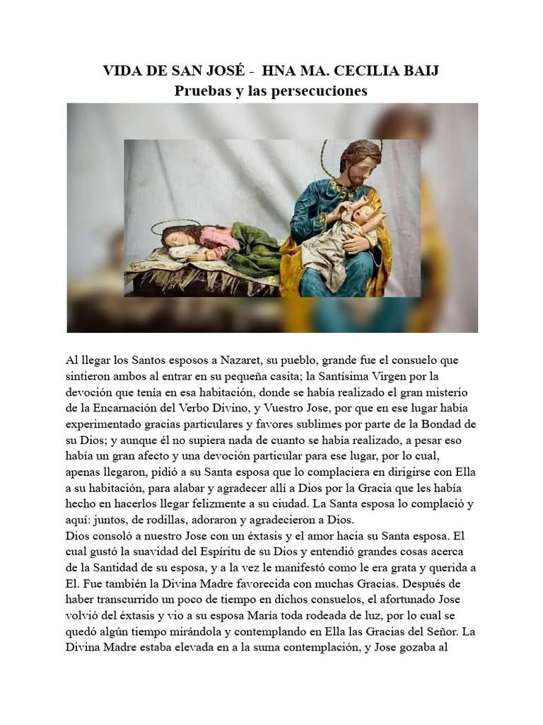 VIDA DE SAN JOSÃ_ - dia 2 | PDF | María, madre de Jesús | Oración