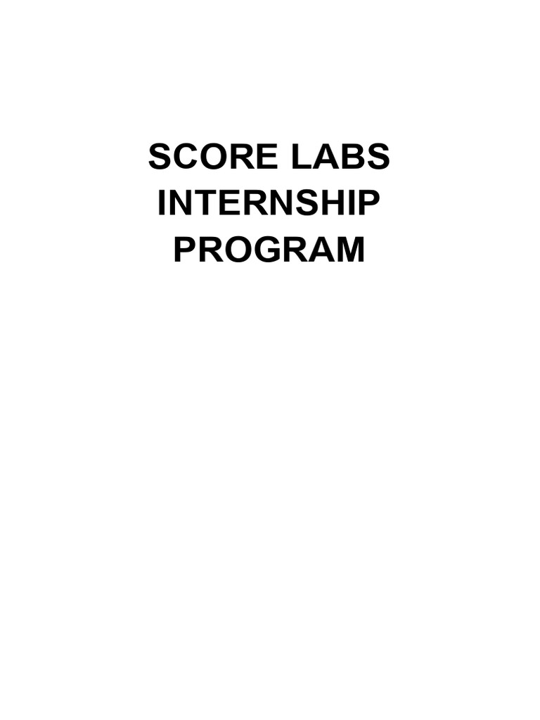 SCORE Labs AI Internship Program 2025 | PDF | Artificial Intelligence ...