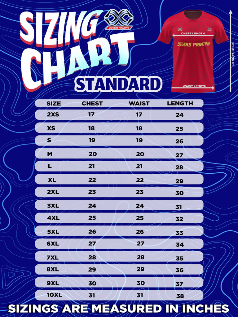 Sizing Chart Ziegers | PDF