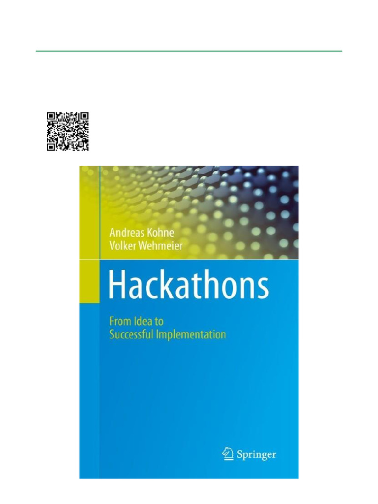 Hackathons From Idea To Successful Implementation ISBN 9783030588380 ...