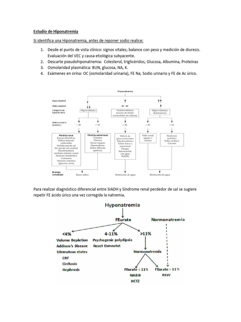 Estudio de Hiponatremia | PDF
