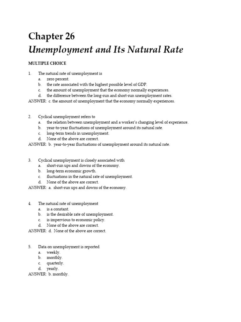 Unemployment Rate and Its Natural Factors | PDF | Unemployment | Labour ...