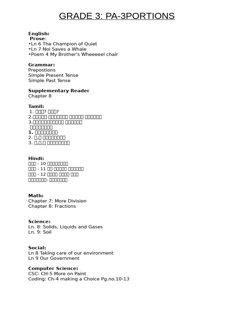 GRADE 3 PA-3 Portion | PDF