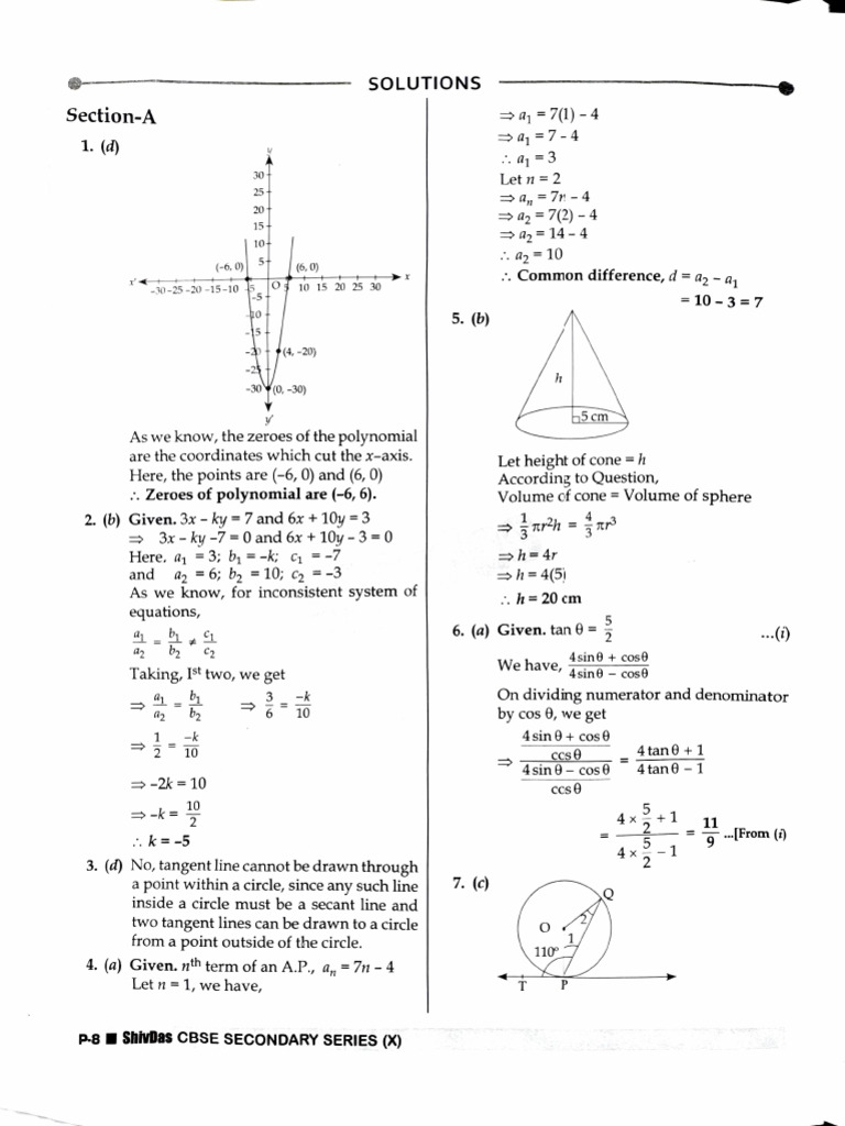 Maths Solutions | PDF