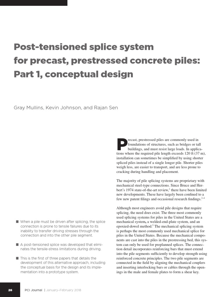 Post Tensioned Splice System for Precast | PDF | Prestressed Concrete ...