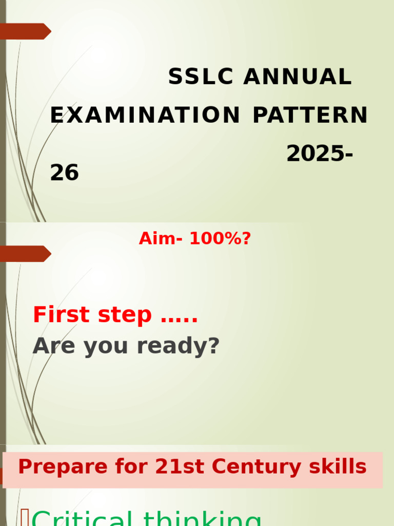 SSLC Exam Pattern & Success Tips 2025-26 | PDF | Chemical Reactions ...