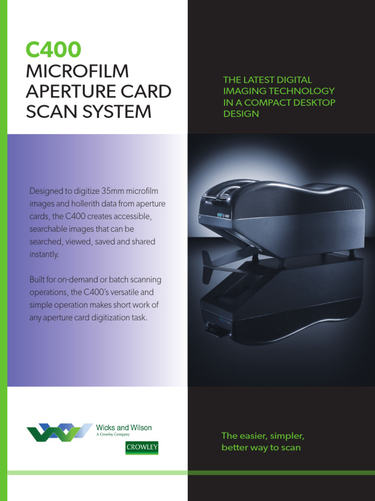 C400 Aperture Card Scanner Overview | PDF | Image Scanner | Microform