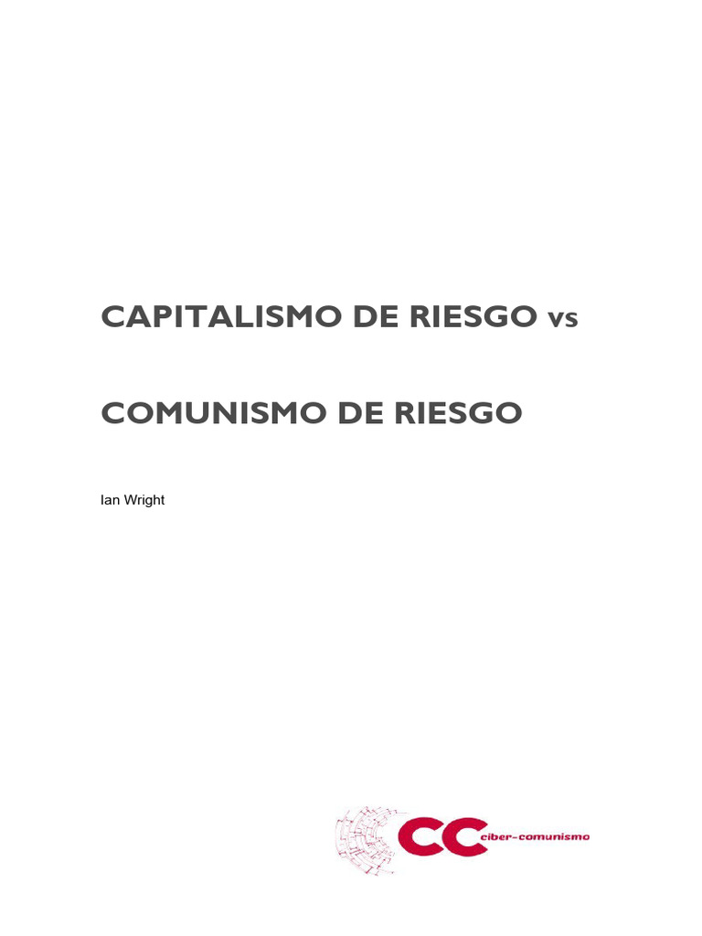 Capitalismo vs Comunismo de Riesgo | PDF | Capitalismo | Capital (economía)