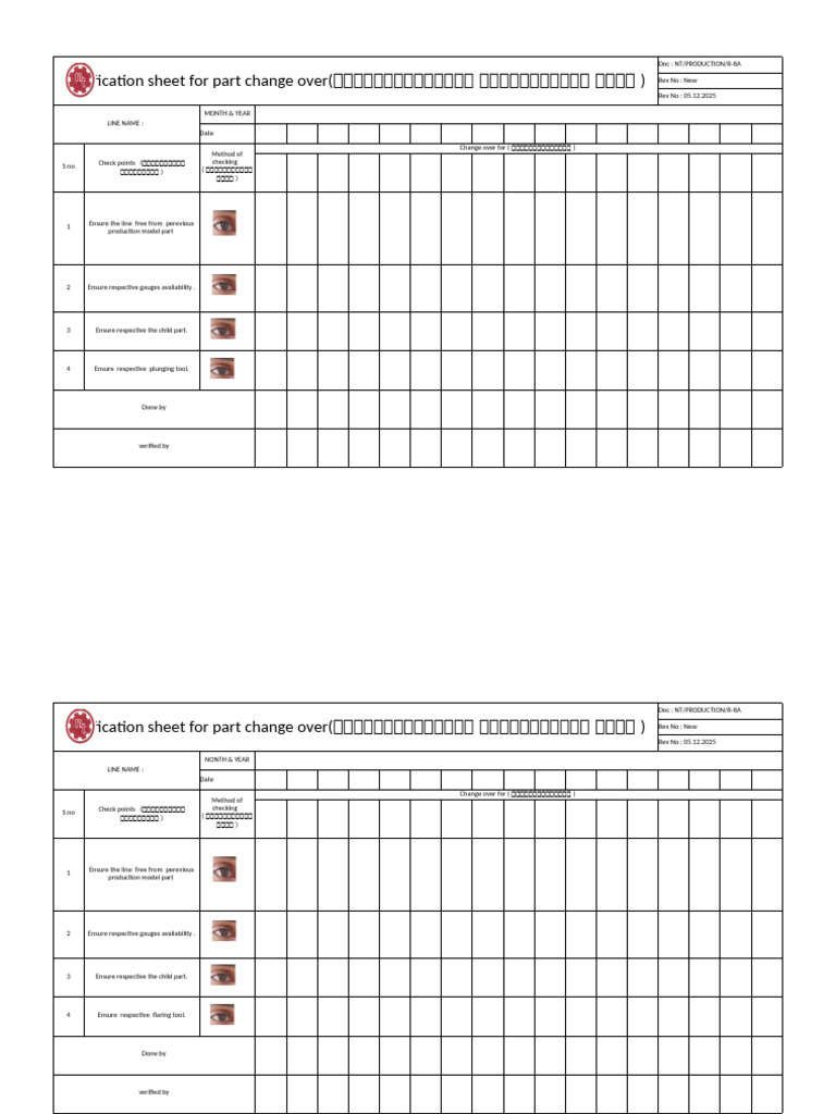 Part Change Over (1) | PDF