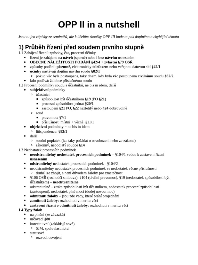 OPP II in A Nutshell | PDF