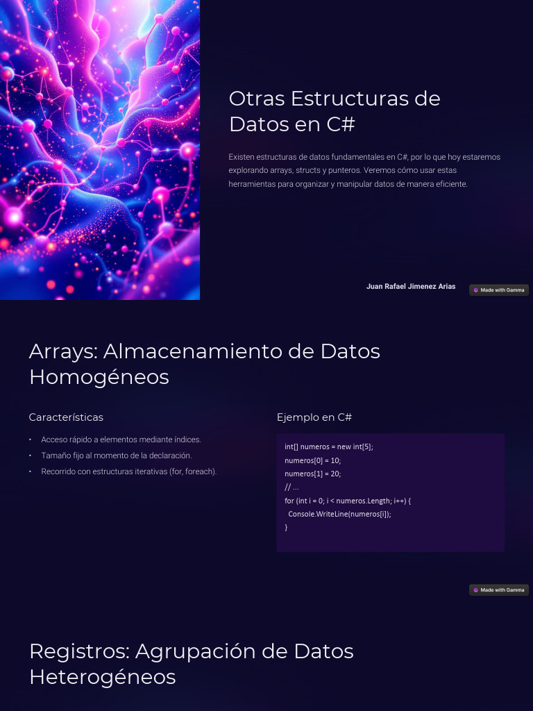 Arrays Registros y Punteros | PDF | C Sharp (lenguaje de programación ...