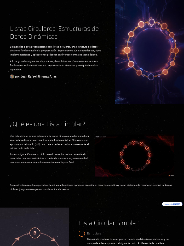 Listas Circulares Estructuras de Datos Dinamicas | PDF | Puntero ...