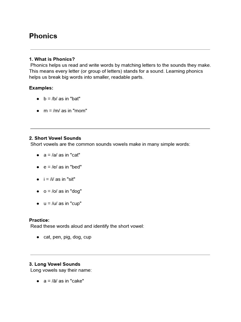 Understanding Phonics: Sounds and Skills | PDF | Phonics | Linguistics