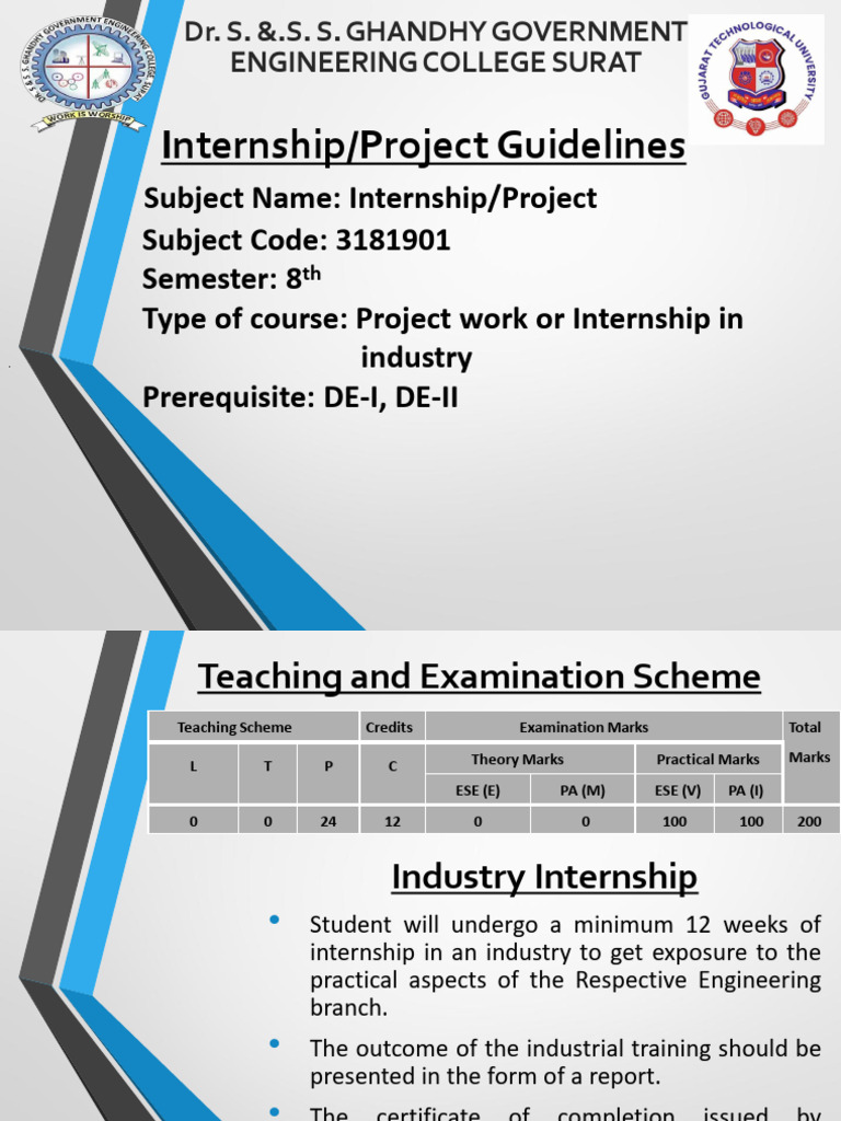 Internship Project Guidelines for Engineers | PDF | Behavior ...