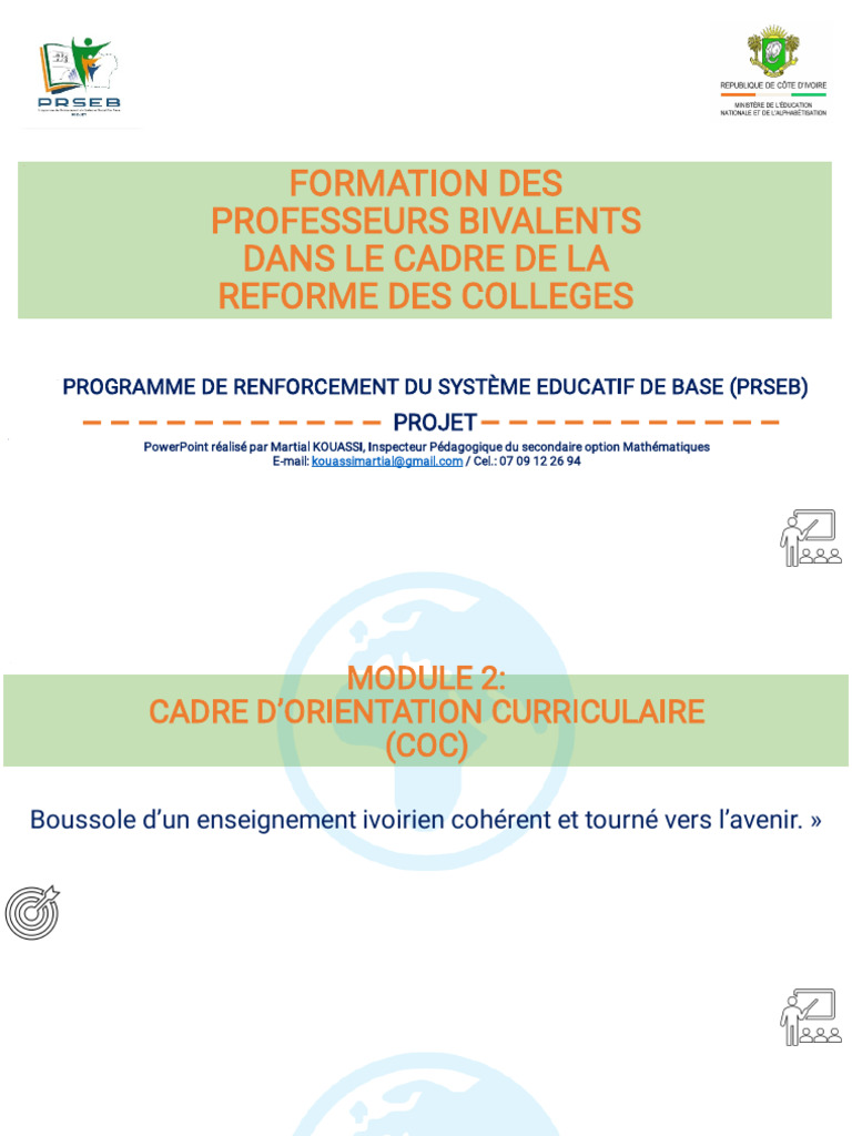 Formation des Professeurs Bivalents en Côte d'Ivoire | PDF | Pédagogie ...