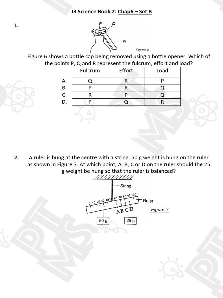 Simple Machines and Levers Quiz | PDF | Lever | Force