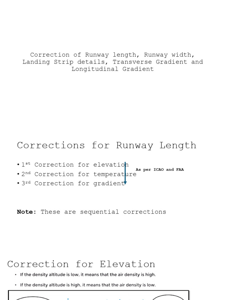 Runway Length Correction Guidelines | PDF