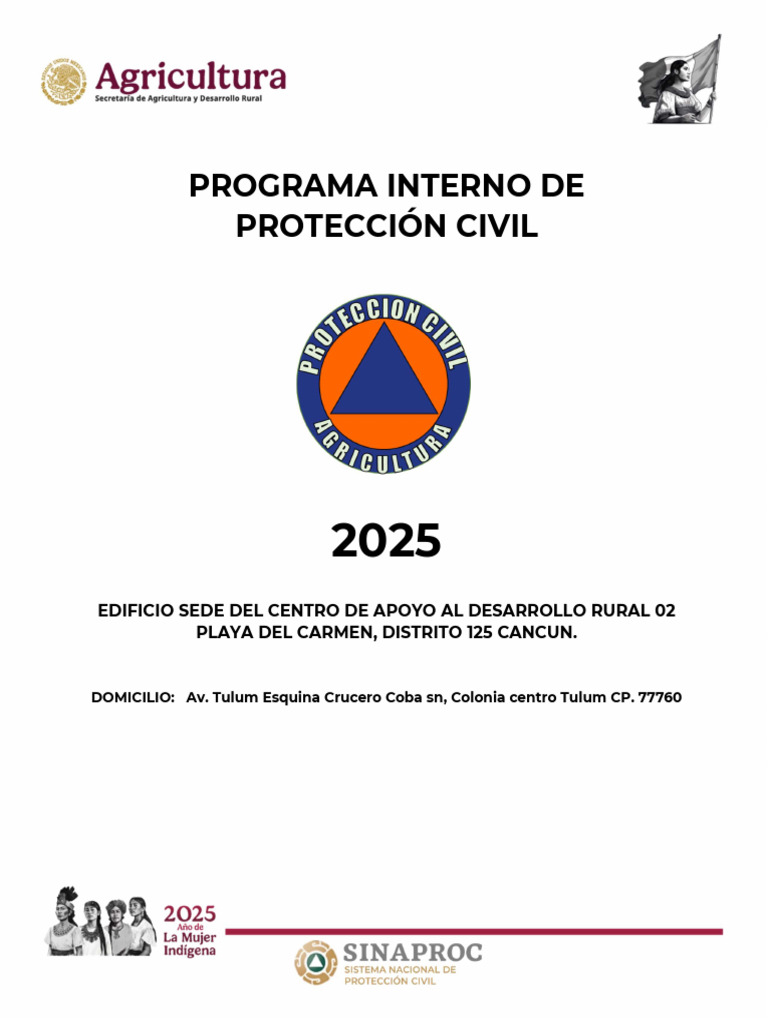 Programa Interno de Protección Civil 2025 | PDF | Defensa Civil