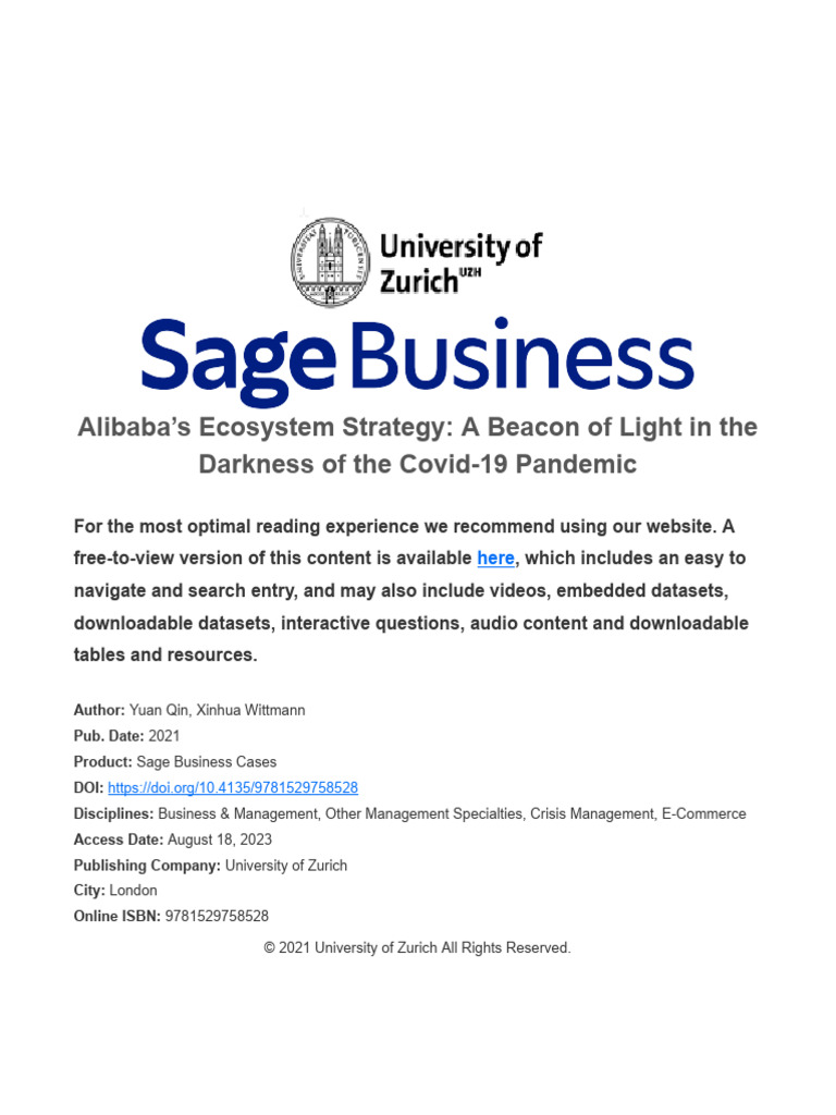 VDS-E Business-Alibaba's Ecosystem Strategy - A Beacon of Light in The ...