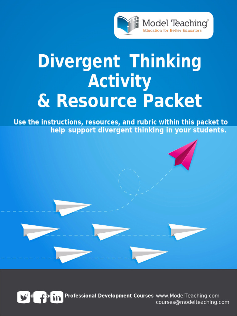 Divergent Thinking Activity Resource Packet | PDF | Creativity ...