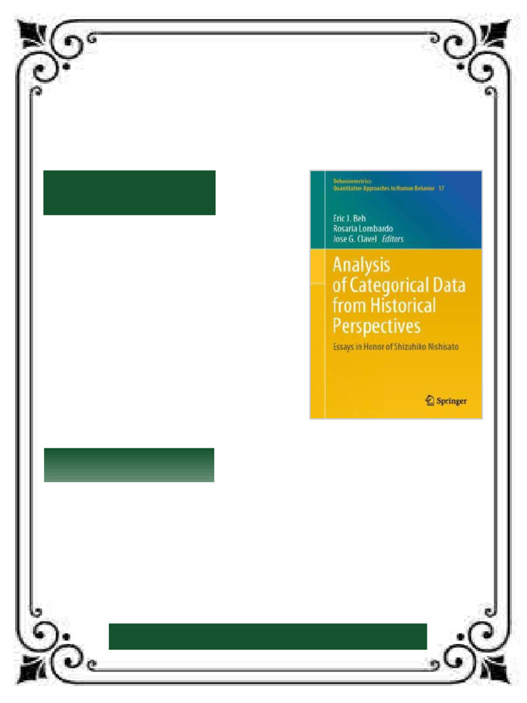 Analysis of Categorical Data from Historical Perspectives: Essays in ...