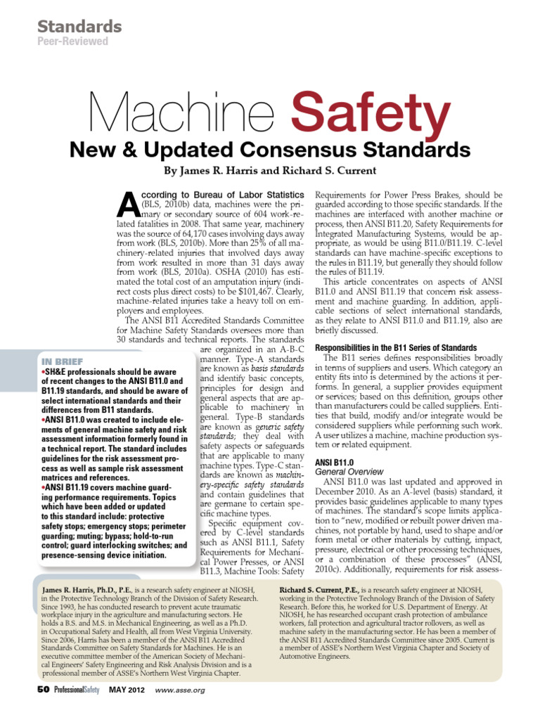 Machine Safety Standards Overview | PDF | Risk | Risk Management